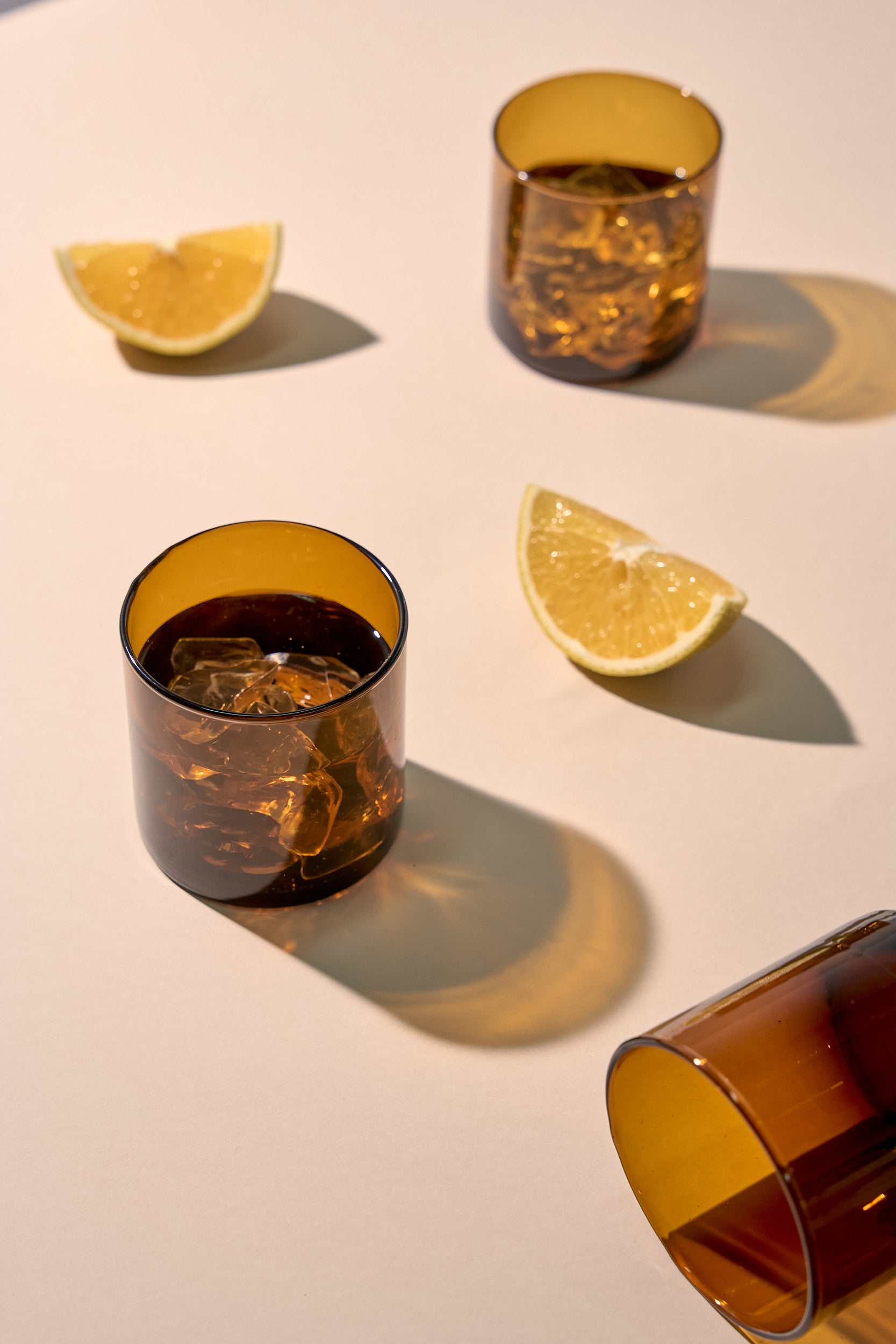 VASOS ORIGEN AMBAR x4