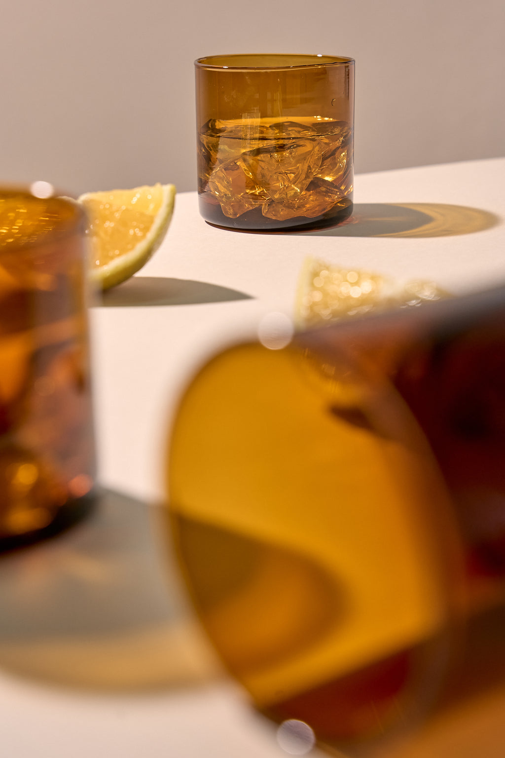 VASOS ORIGEN AMBAR x4